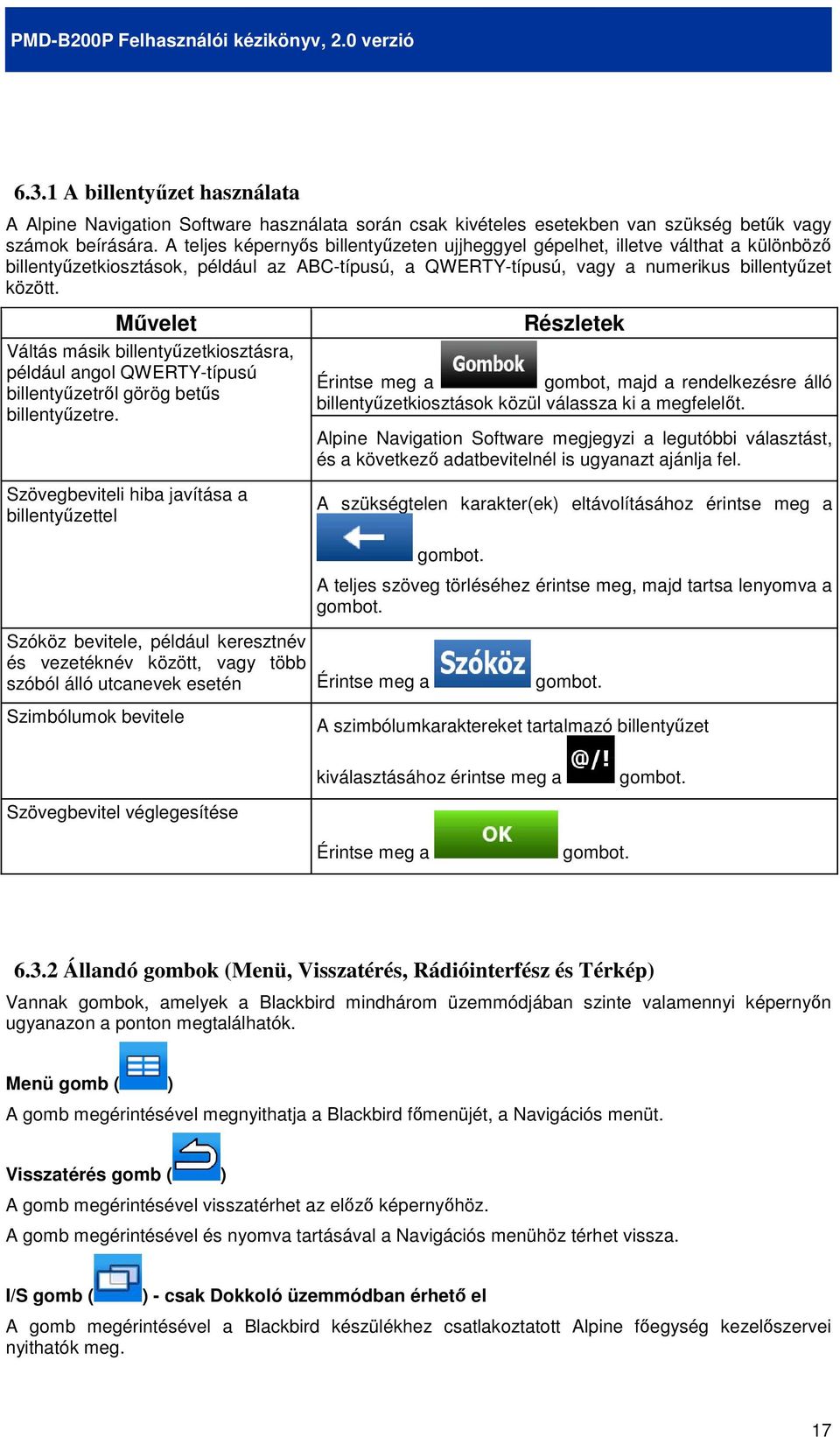 Mővelet Váltás másik billentyőzetkiosztásra, például angol QWERTY-típusú billentyőzetrıl görög betős billentyőzetre.