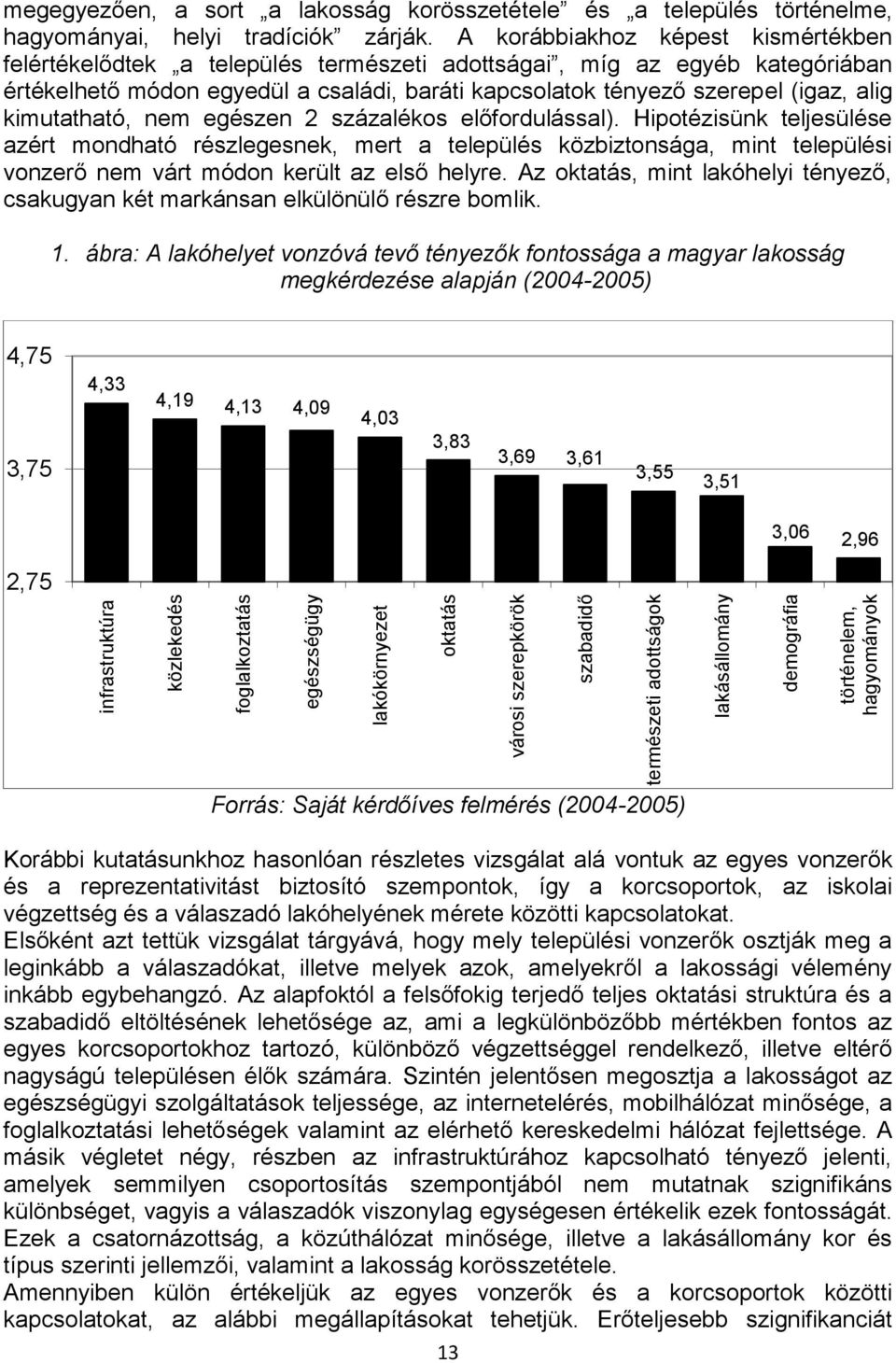 A korábbiakhoz képest kismértékben felértékelődtek a település természeti adottságai, míg az egyéb kategóriában értékelhető módon egyedül a családi, baráti kapcsolatok tényező szerepel (igaz, alig