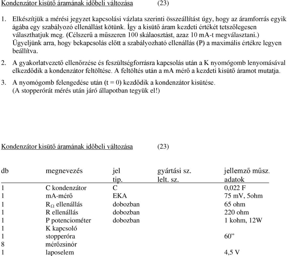 ) Ügyeljünk arra, hogy bekapcsolás előtt a szabályozható ellenállás (P) a maximális értékre legyen beállítva. 2.