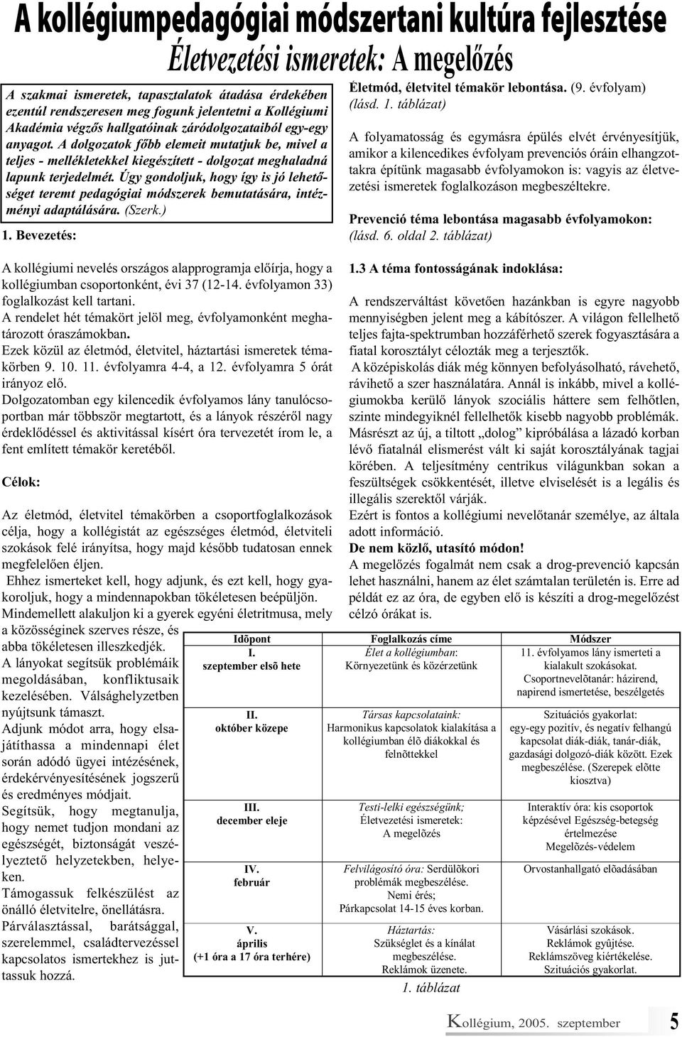 Úgy gondoljuk, hogy így is jó lehetőséget teremt pedagógiai módszerek bemutatására, intézményi adaptálására. (Szerk.) 1.
