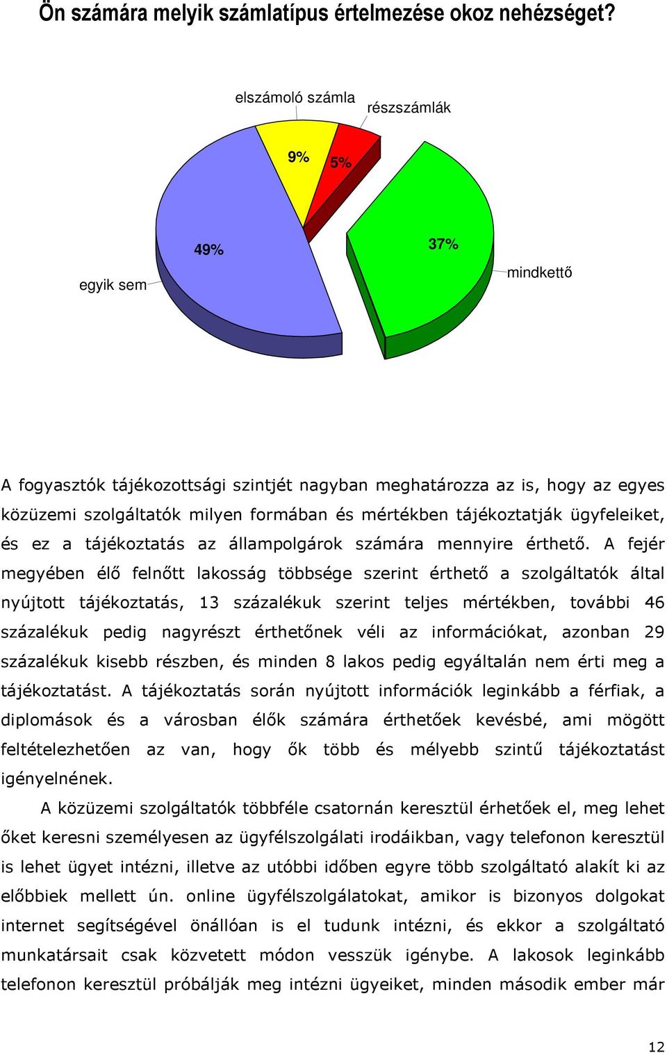 tájékoztatják ügyfeleiket, és ez a tájékoztatás az állampolgárok számára mennyire érthető.