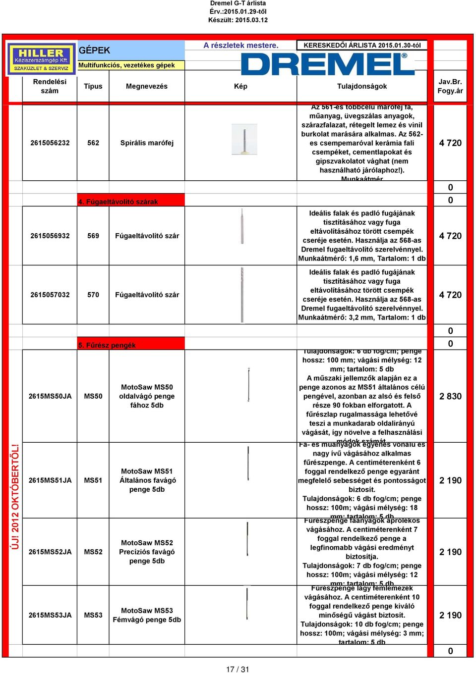 Az 562- es csempemaróval kerámia fali csempéket, cementlapokat és gipszvakolatot vághat (nem használható járólaphoz!).