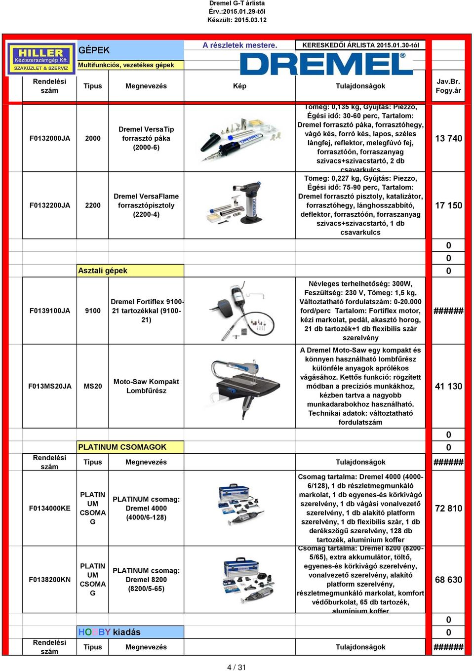 forrasztópisztoly (22-4) Dremel Fortiflex 91-21 tartozékkal (91-21) Moto-Saw Kompakt Lombfűrész PLATINUM CSOMAGOK Tömeg:,135 kg, Gyújtás: Piezzo, Égési idő: 3-6 perc, Tartalom: Dremel forrasztó páka,