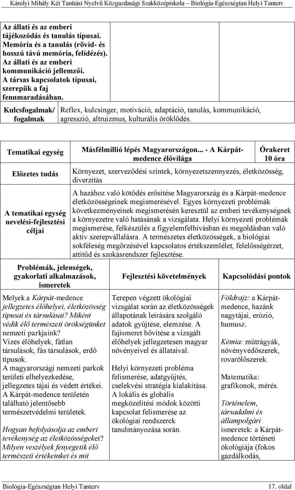 Kulcsfogalmak/ fogalmak Reflex, kulcsinger, motiváció, adaptáció, tanulás, kommunikáció, agresszió, altruizmus, kulturális öröklődés.