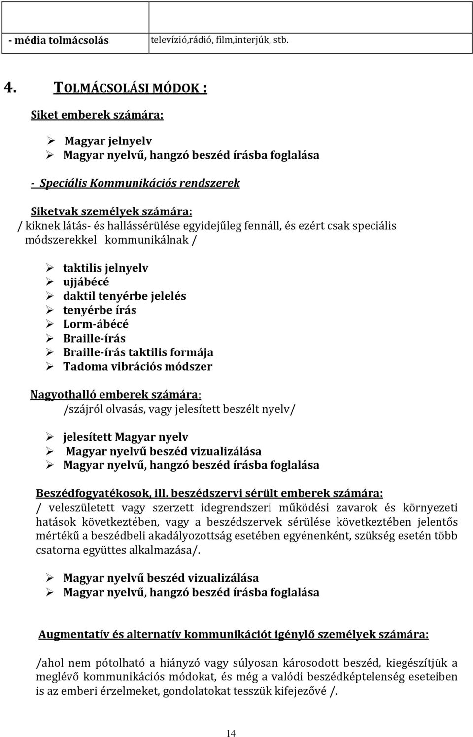 hallássérülése egyidejűleg fennáll, és ezért csak speciális módszerekkel kommunikálnak / taktilis jelnyelv ujjábécé daktil tenyérbe jelelés tenyérbe írás Lorm-ábécé Braille-írás Braille-írás taktilis