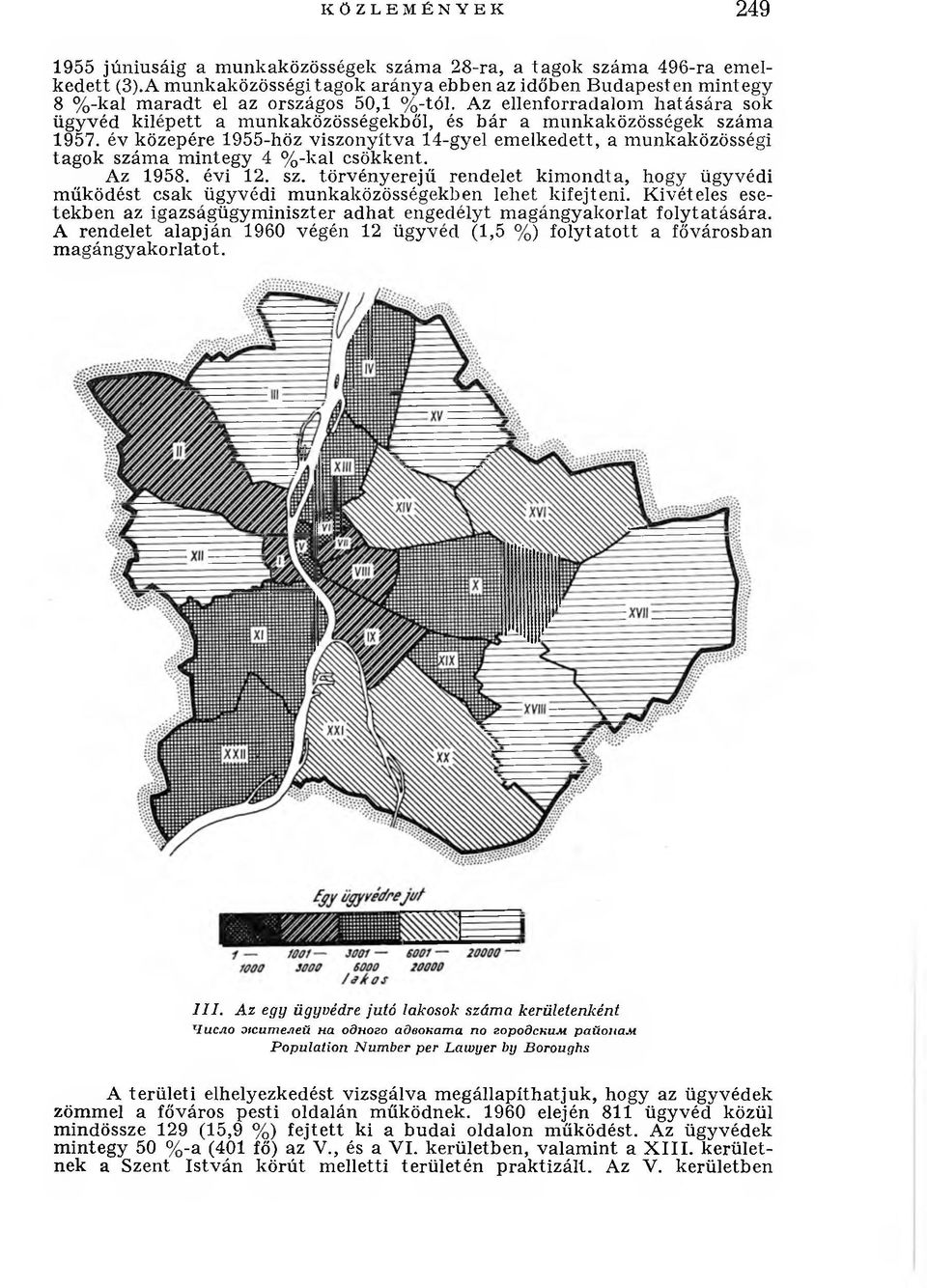 Az ellenforradalom hatására sok ügyvéd kilépett a munkaközösségekből, és bár a munkaközösségek száma 1957.