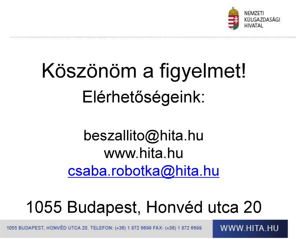 beszallito@hita.hu www.hita.hu csaba.