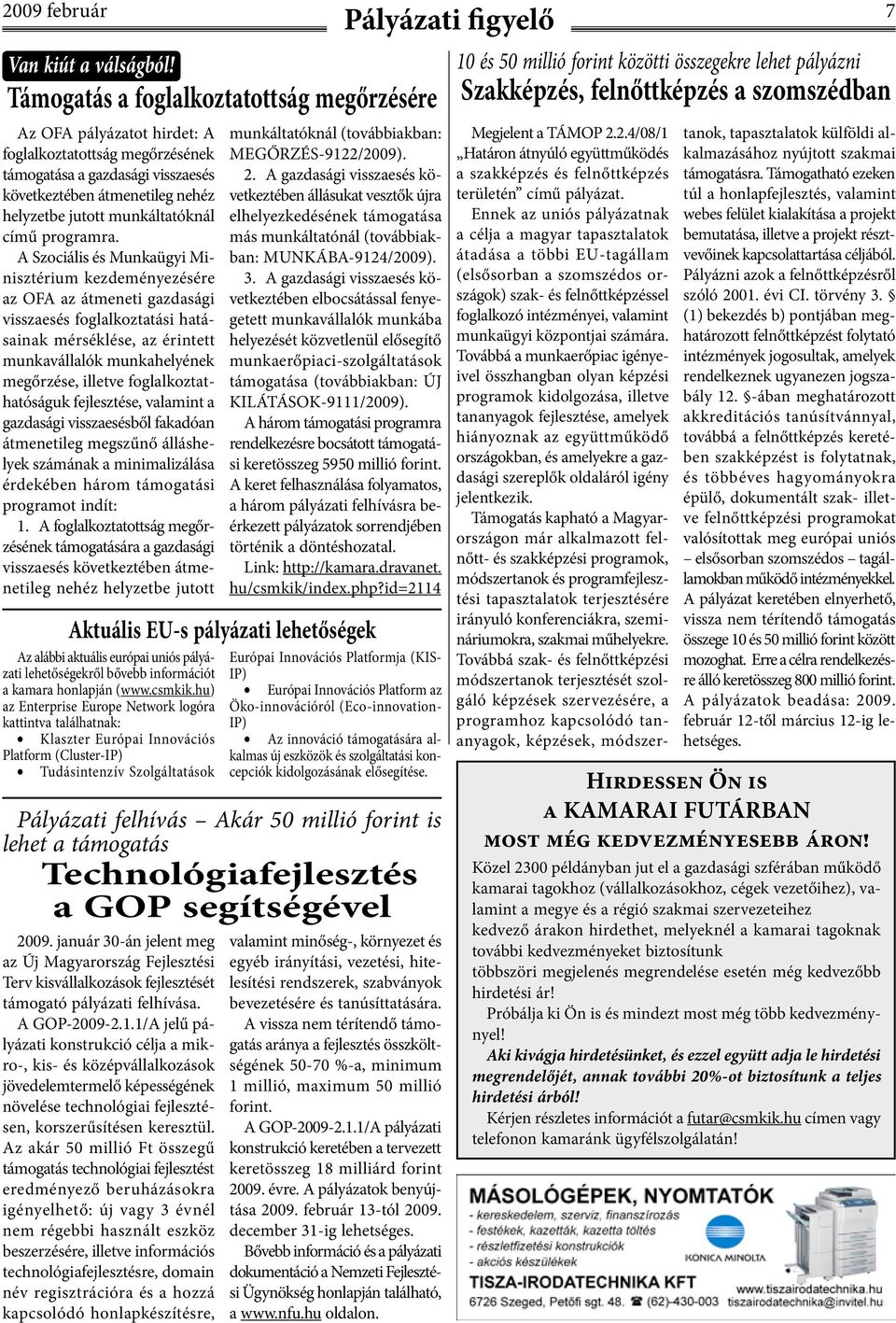 munkáltatóknál című programra.