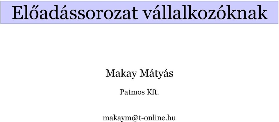 Makay Mátyás