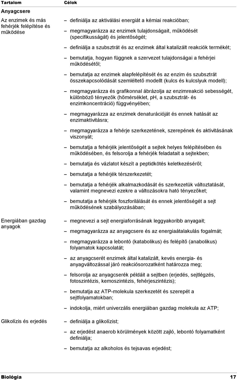 alapfelépítését és az enzim és szubsztrát összekapcsolódását szemléltető modellt (kulcs és kulcslyuk modell); megmagyarázza és grafikonnal ábrázolja az enzimreakció sebességét, különböző tényezők