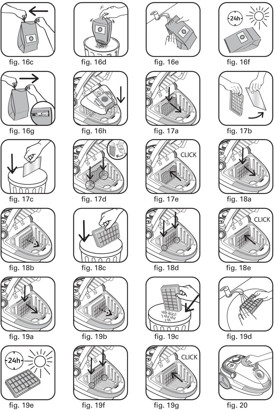 17e fig. 18a CLICK fig. 18b fig. 18c fig. 18d fig. 18e fig.