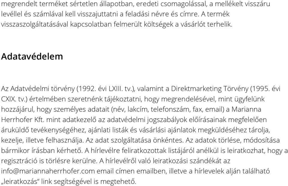 Általános tudnivalók. Üzemeltetői adatok. A megrendelések feldolgozása -  PDF Ingyenes letöltés