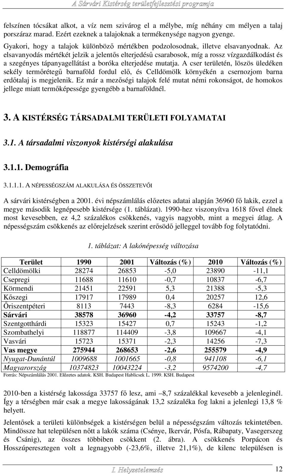 Az elsavanyodás mértékét jelzik a jelentős elterjedésű csarabosok, míg a rossz vízgazdálkodást és a szegényes tápanyagellátást a boróka elterjedése mutatja.