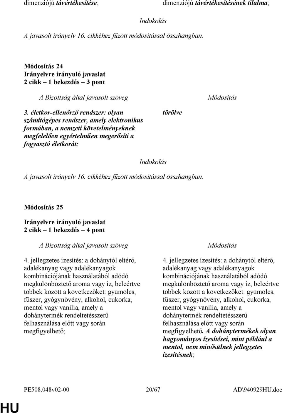 javasolt irányelv 16. cikkéhez fűzött módosítással összhangban. 25 2 cikk 1 bekezdés 4 pont 4.