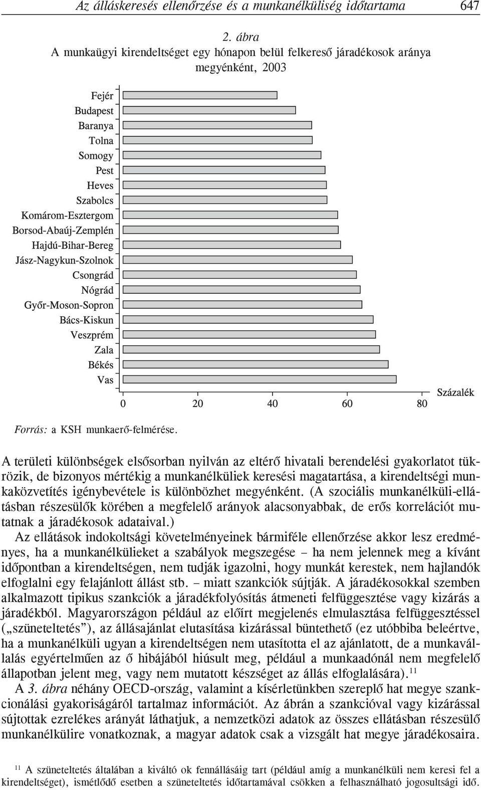 igénybevétele is különbözhet megyénként. (A szociális munkanélküli-ellátásban részesülõk körében a megfelelõ arányok alacsonyabbak, de erõs korrelációt mutatnak a járadékosok adataival.