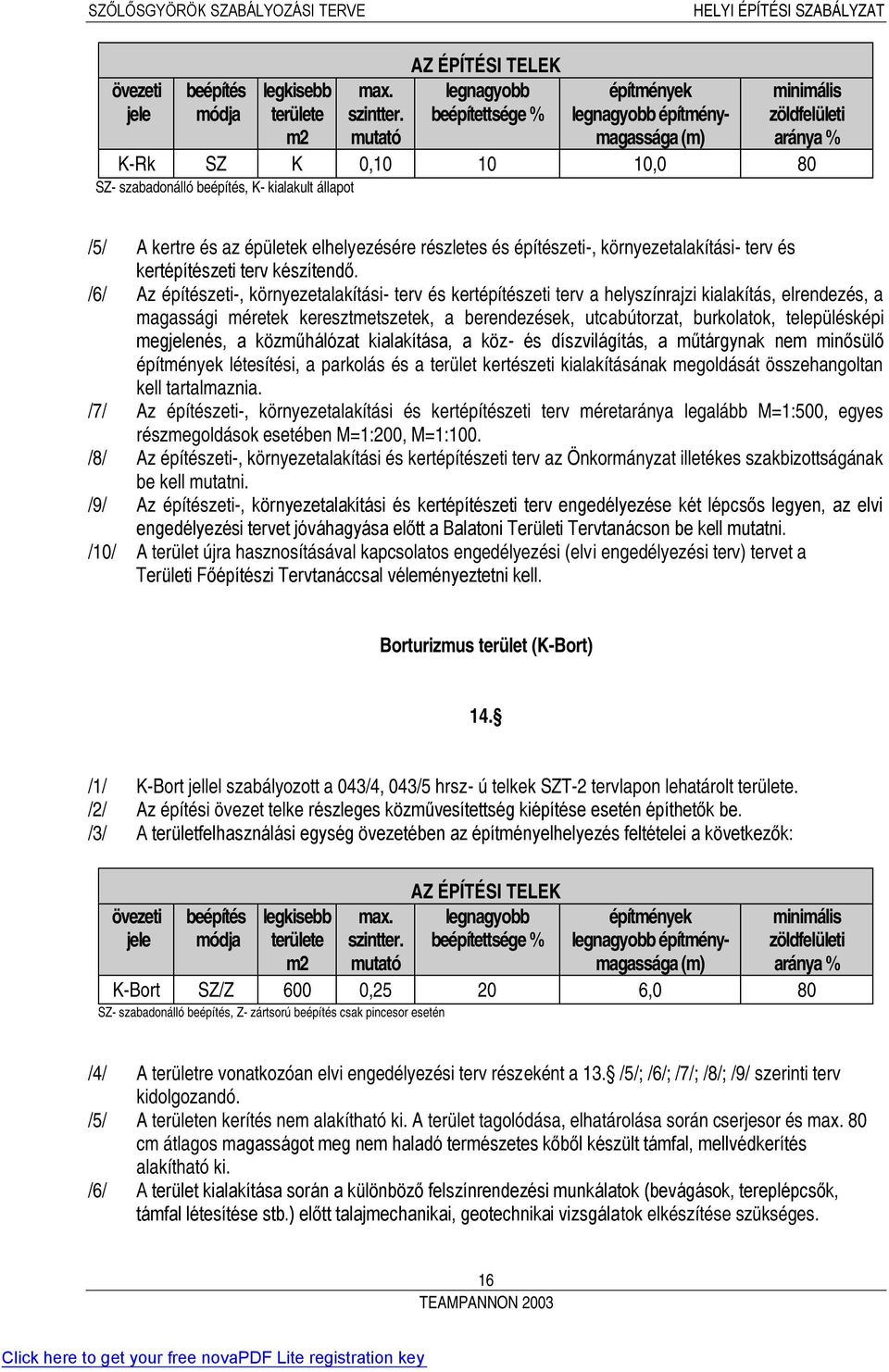 részletes és építészeti-, környezetalakítási- terv és kertépítészeti terv készítendő.