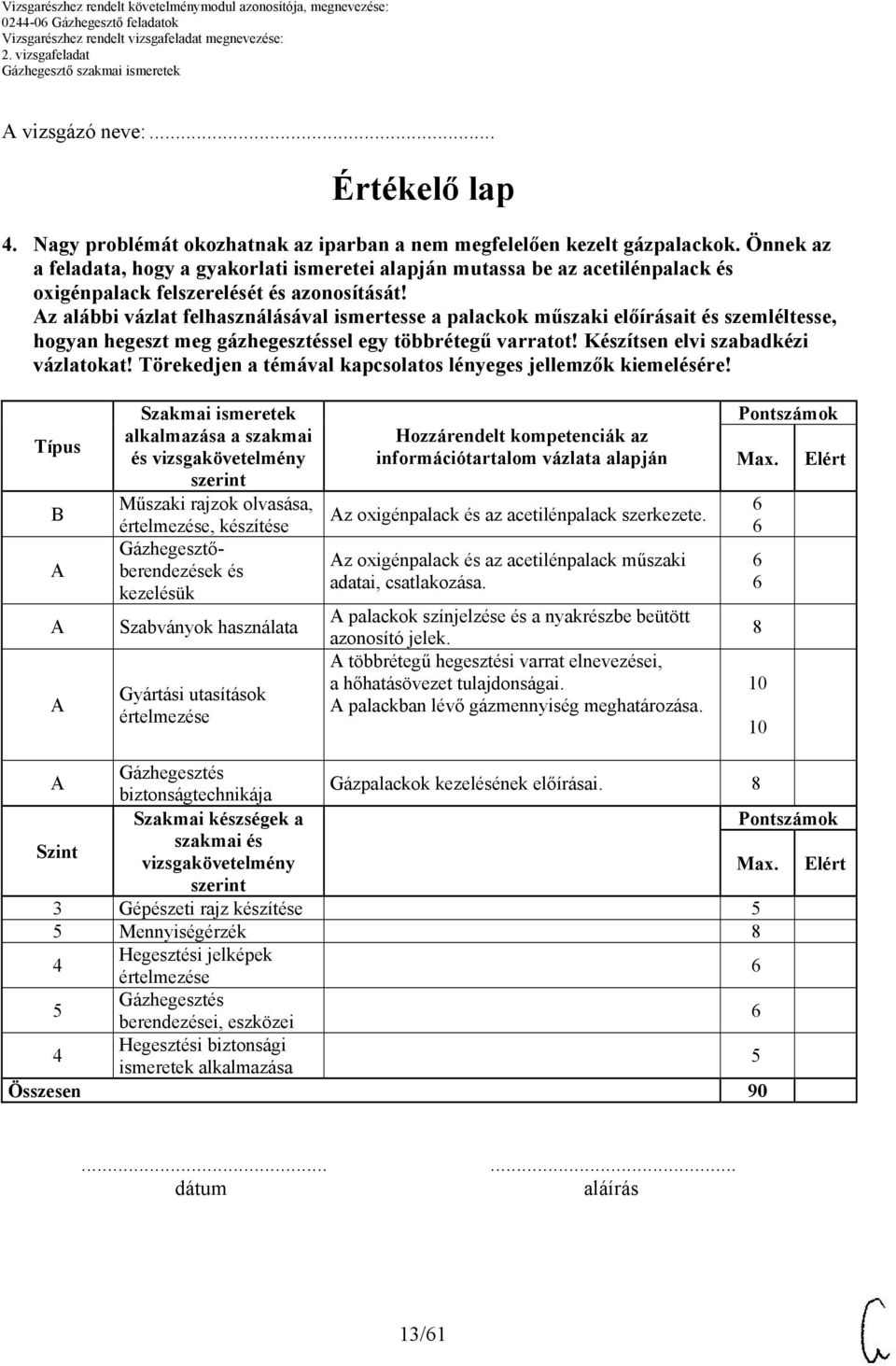 z alábbi vázlat felhasználásával ismertesse a palackok műszaki előírásait és szemléltesse, hogyan hegeszt meg gázhegesztéssel egy többrétegű varratot! Készítsen elvi szabadkézi vázlatokat!