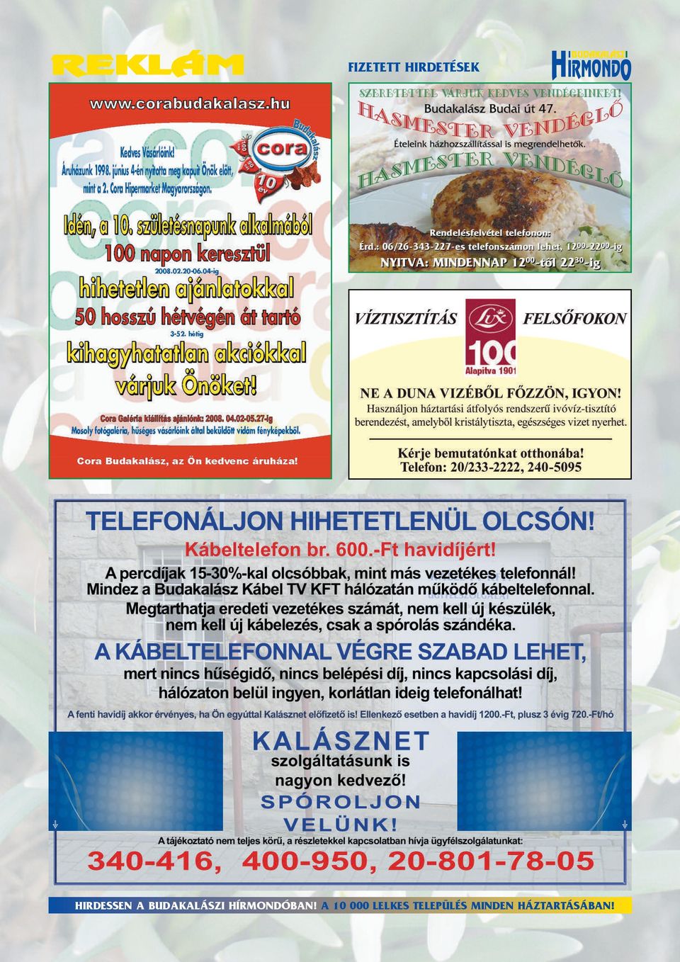 BUDAKALÁSZI HÍRMONDÓBAN!