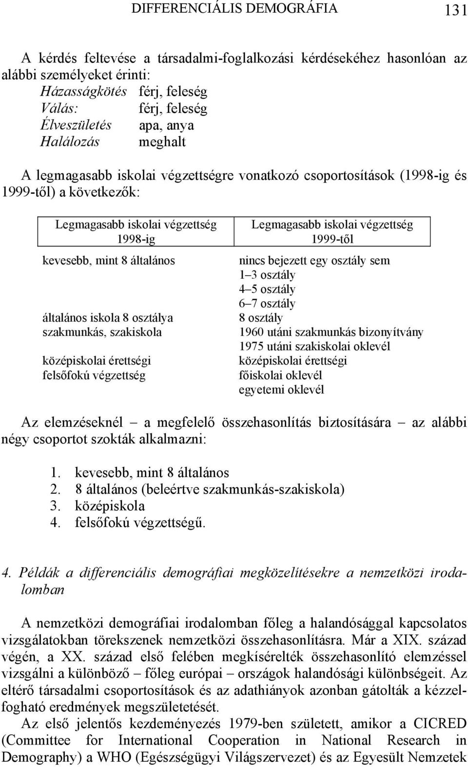 osztálya szakmunkás, szakiskola középiskolai érettségi felsőfokú végzettség Legmagasabb iskolai végzettség 1999-től nincs bejezett egy osztály sem 1 3 osztály 4 5 osztály 6 7 osztály 8 osztály 1960