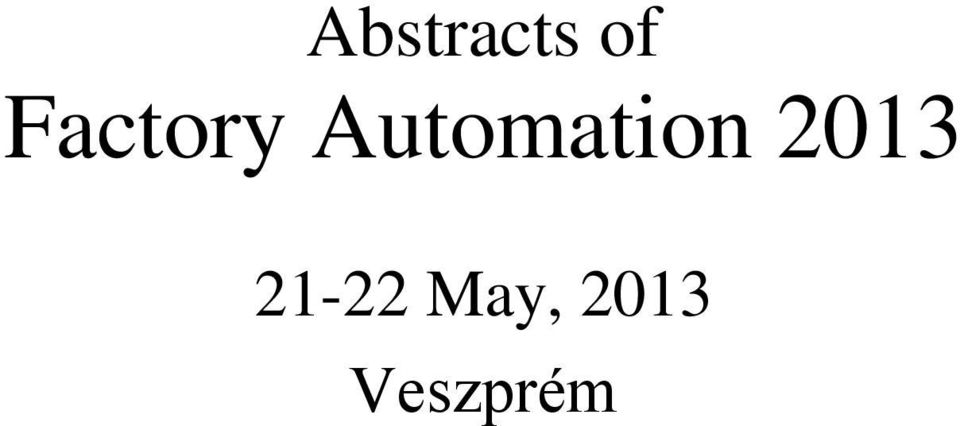 Automation 2013