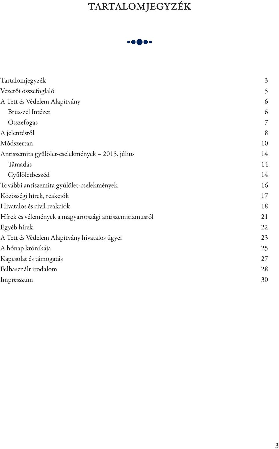 július 14 Támadás 14 Gyűlöletbeszéd 14 További antiszemita gyűlölet-cselekmények 16 Közösségi hírek, reakciók 17 Hivatalos és civil