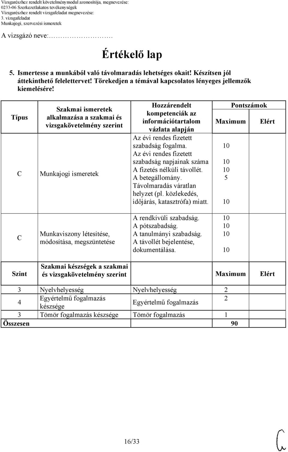 Az évi rendes fizetett szabadság napjainak száma A fizetés nélküli távollét. A betegállomány. Távolmaradás váratlan helyzet (pl. közlekedés, időjárás, katasztrófa) miatt.