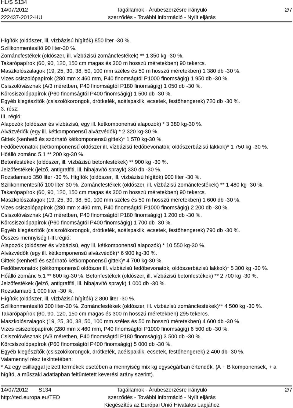 Csiszolóvásznak (A/3 méretben, P40 finomságtól P180 finomságig) 1 050 db -30 %. Körcsiszolópapírok (P60 finomságtól P400 finomságig) 1 500 db -30 %.