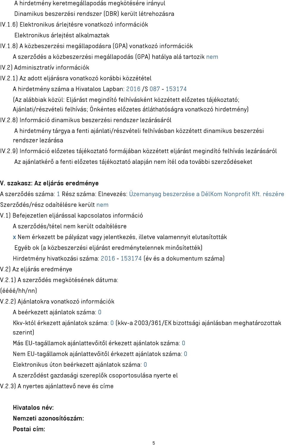 Adminisztratív információk IV.2.