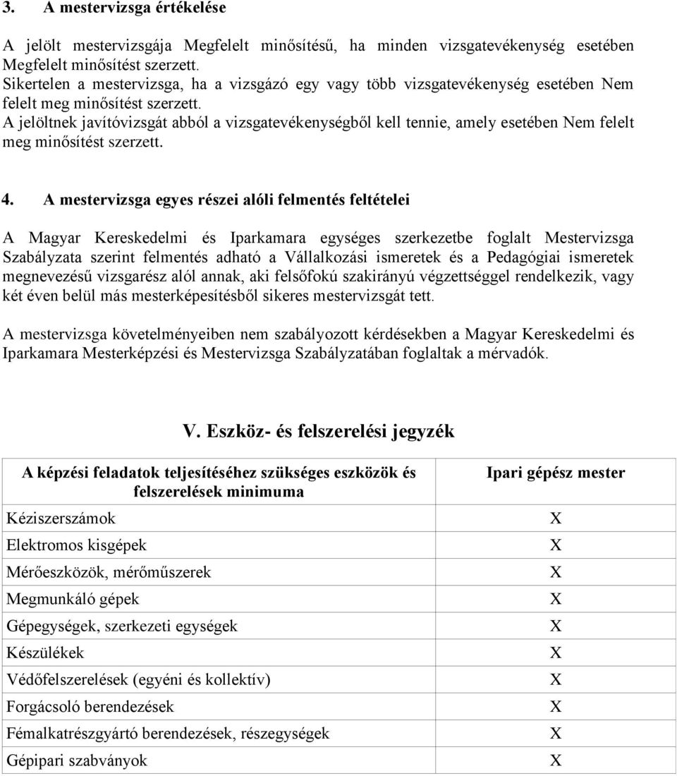 A jelöltnek javítóvizsgát abból a vizsgatevékenységből kell tennie, amely esetében Nem felelt meg minősítést szerzett. 4.