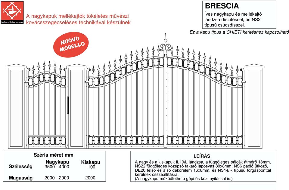 függõleges középsõ takaró laposvas 80x8mm, NS6 padló ütközõ, DE20 felsõ és alsó dekorelem 16x8mm, és