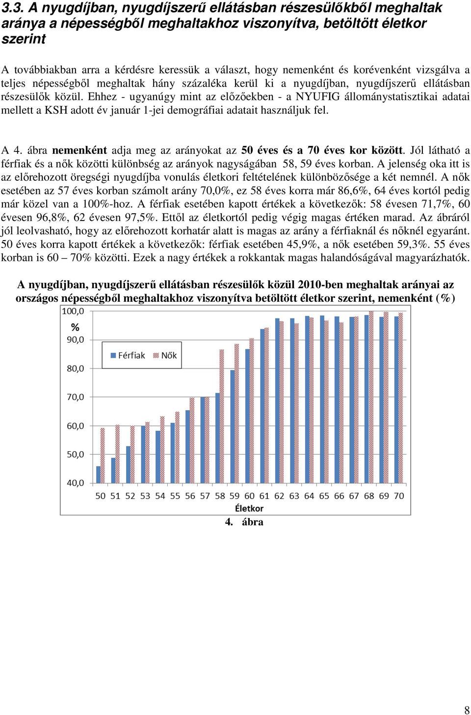 Ehhez - ugyanúgy mint az előzőekben - a NYUFIG állománystatisztikai adatai mellett a KSH adott év január 1-jei demográfiai adatait használjuk fel. A 4.