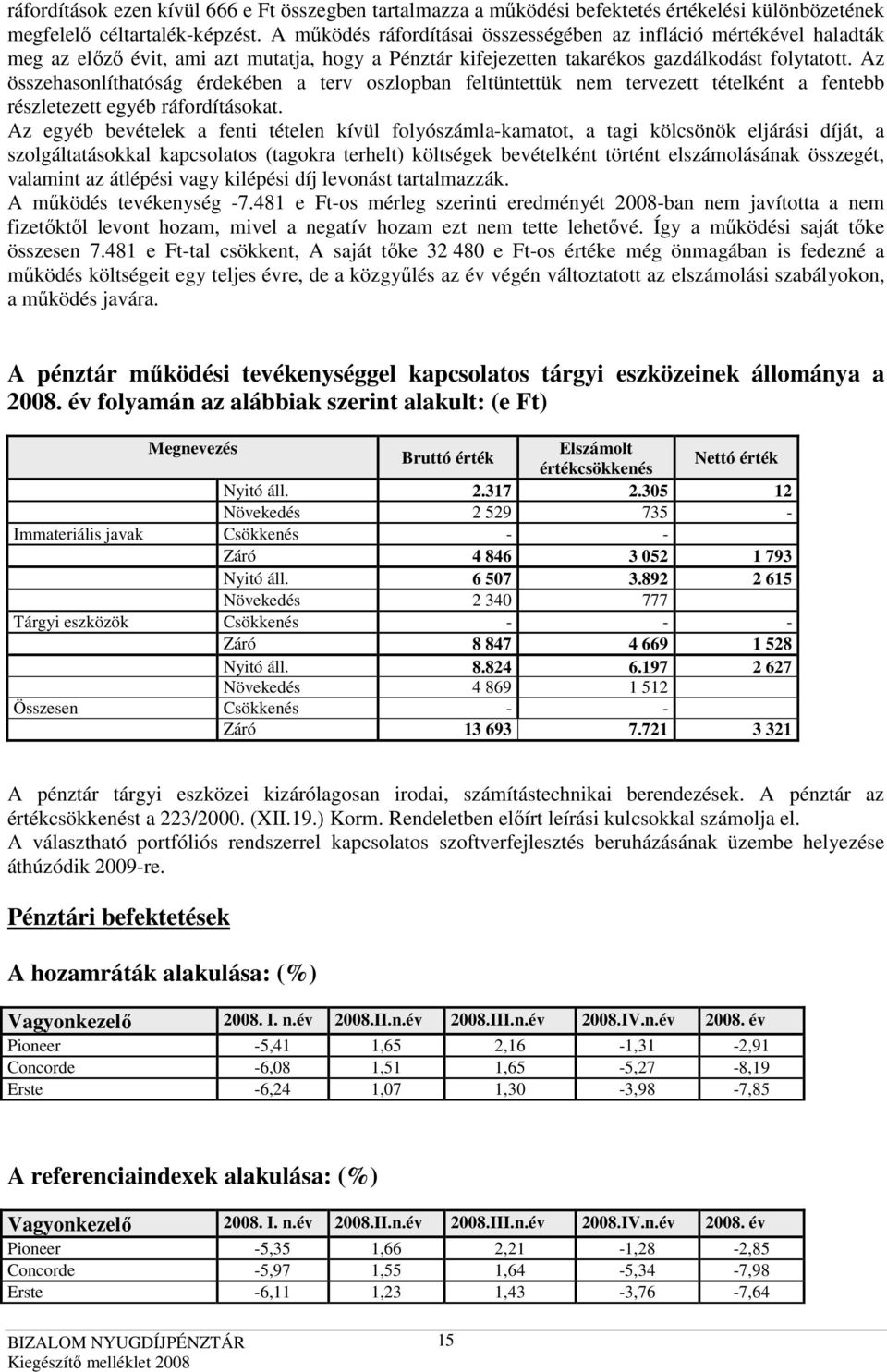 Az összehasonlíthatóság érdekében a terv oszlopban feltüntettük nem tervezett tételként a fentebb részletezett egyéb ráfordításokat.