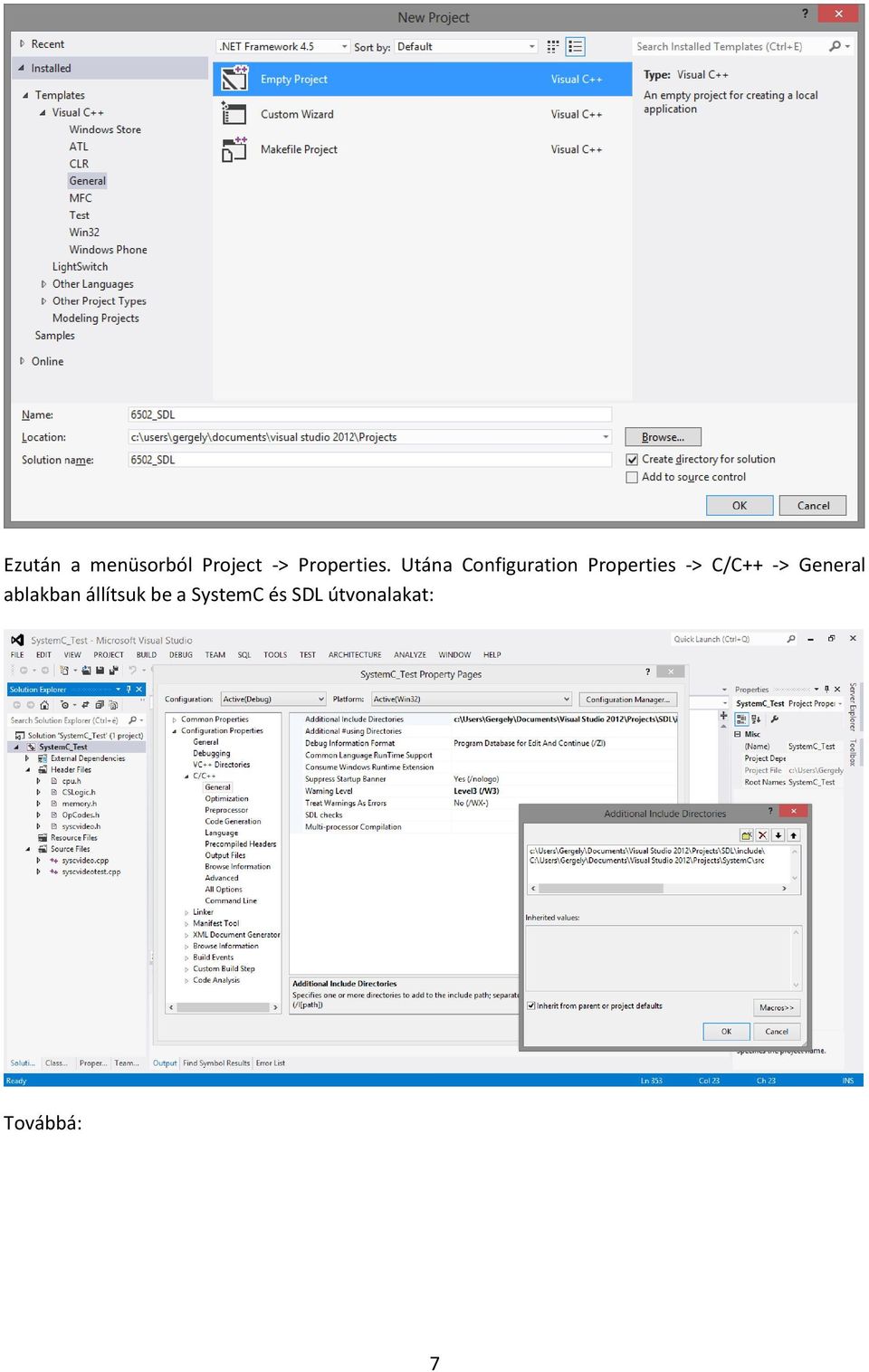 Utána Configuration Properties ->