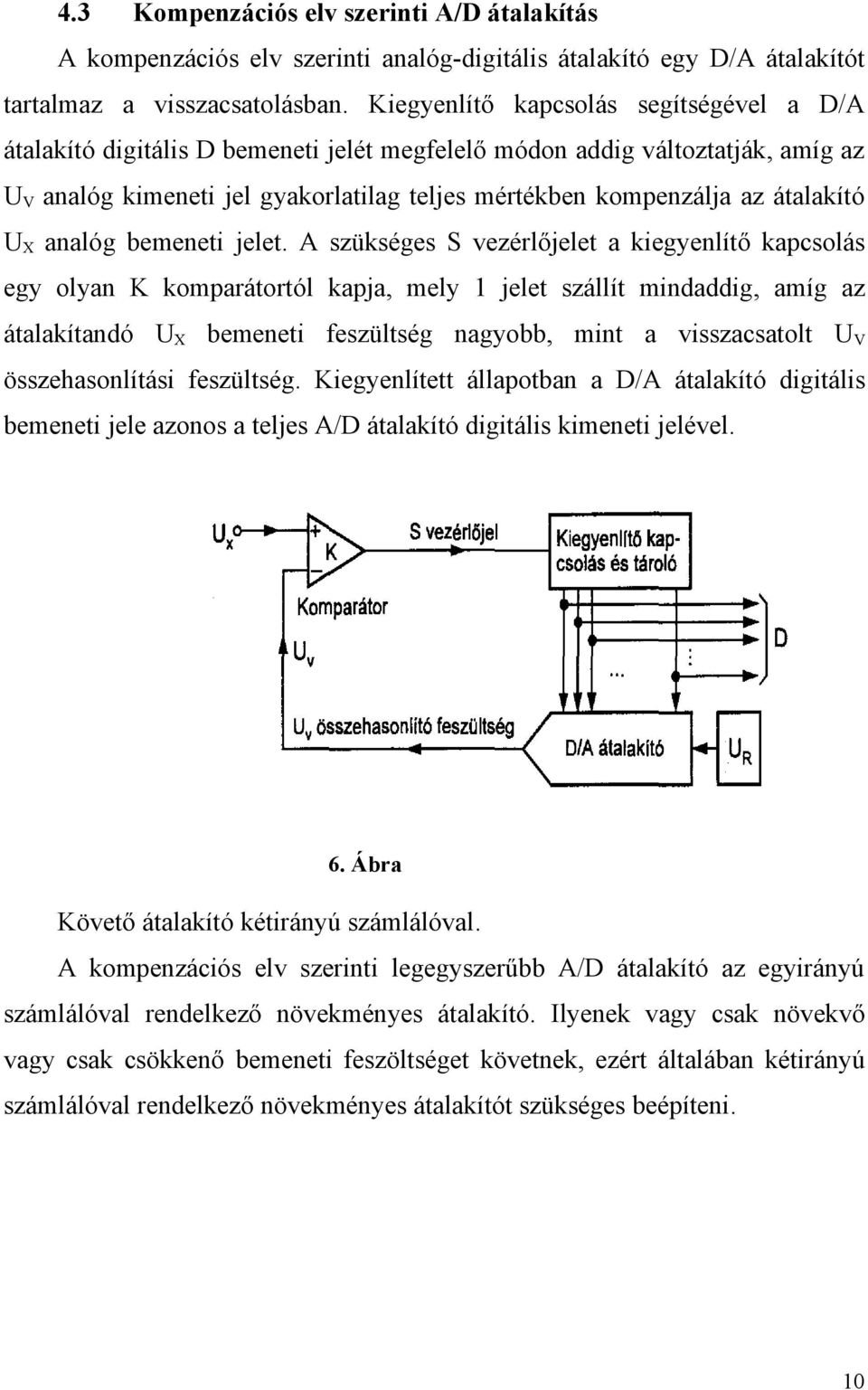 átalakító U X analóg bemeneti jelet.