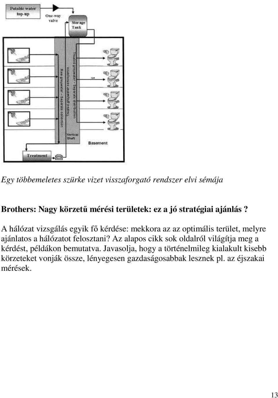 A hálózat vizsgálás egyik fő kérdése: mekkora az az optimális terület, melyre ajánlatos a hálózatot felosztani?