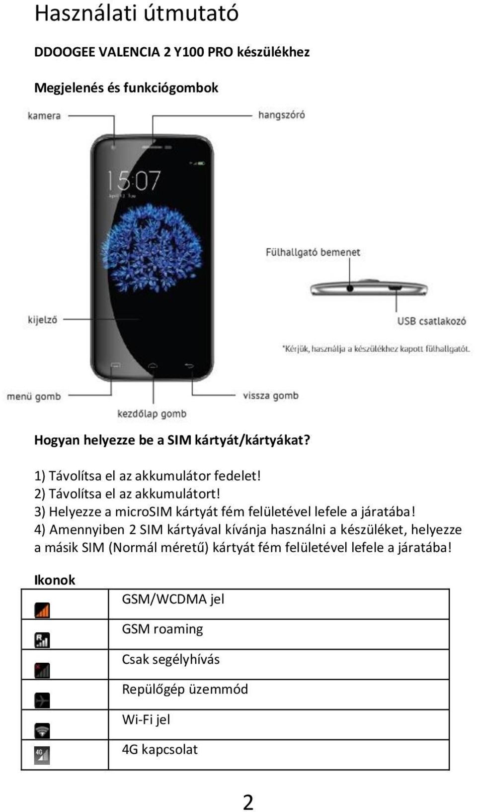 3) Helyezze a microsim kártyát fém felületével lefele a járatába!