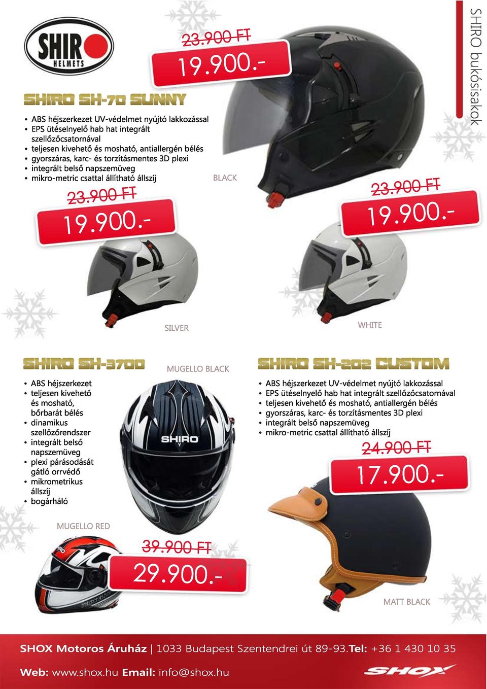 bélés dinamikus szellőzőrendszer integrált belső napszemüveg plexi párásodását gátló orrvédő mikrometrikus állszíj bogárháló MUGELLO BLACK SHIRO SH-202 CUSTOM ABS héjszerkezet UV- védelmet nyújtó