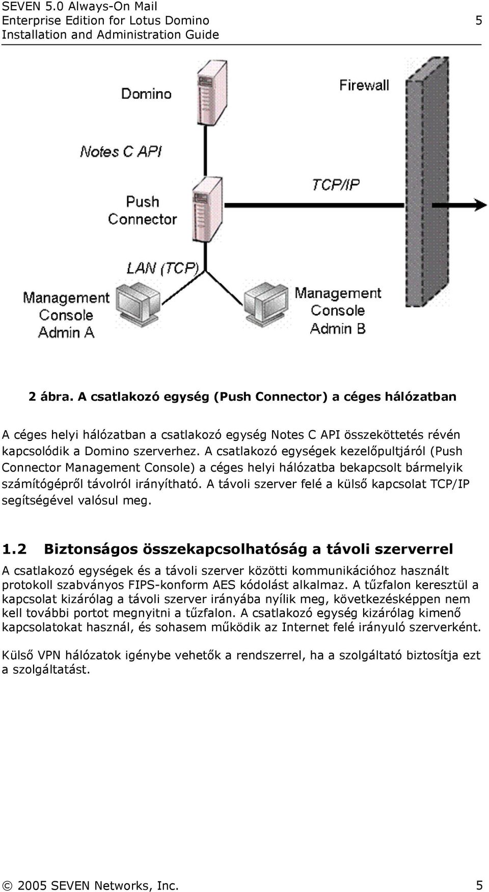 A csatlakozó egységek kezelőpultjáról (Push Connector Management Console) a céges helyi hálózatba bekapcsolt bármelyik számítógépről távolról irányítható.