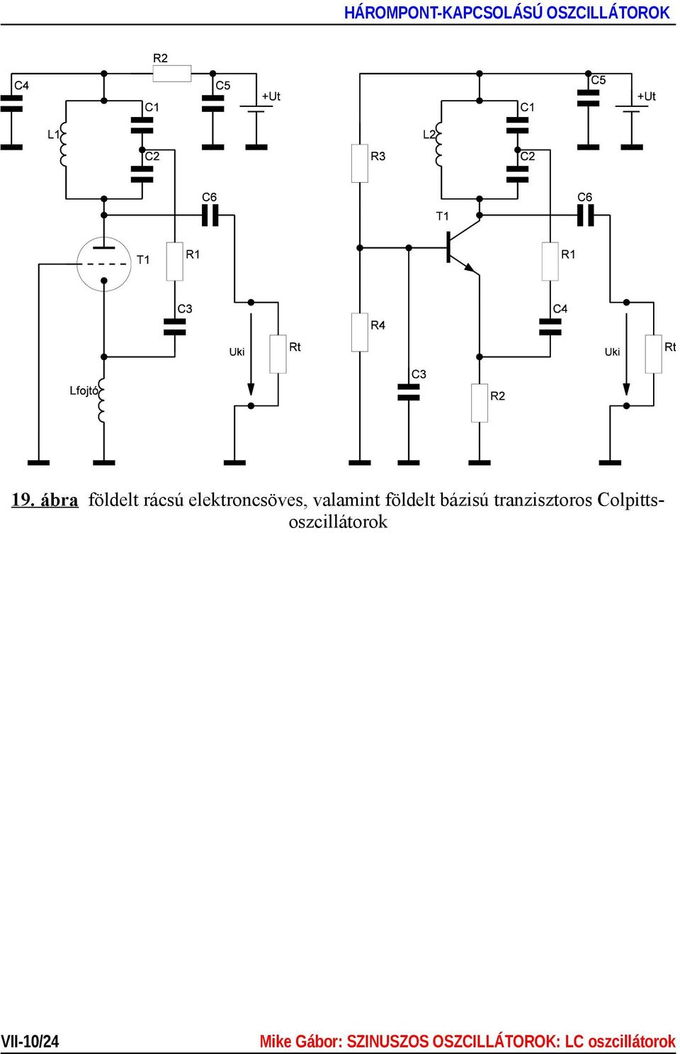 Colpittsoszcillátorok VII-10/24 Mike