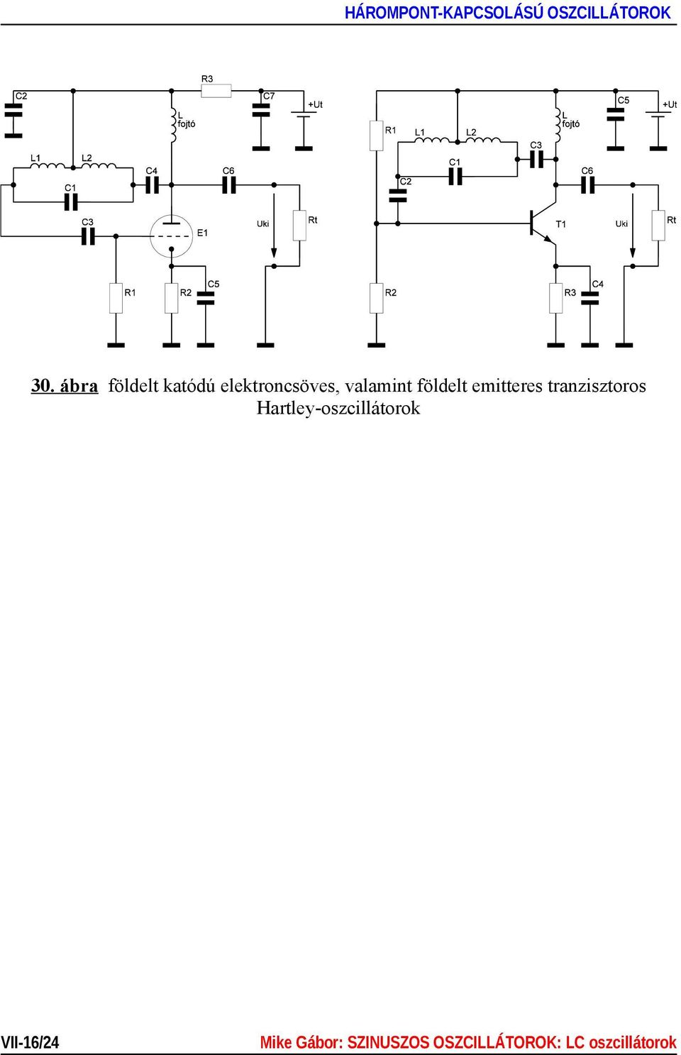 Hartley-oszcillátorok VII-16/24 Mike
