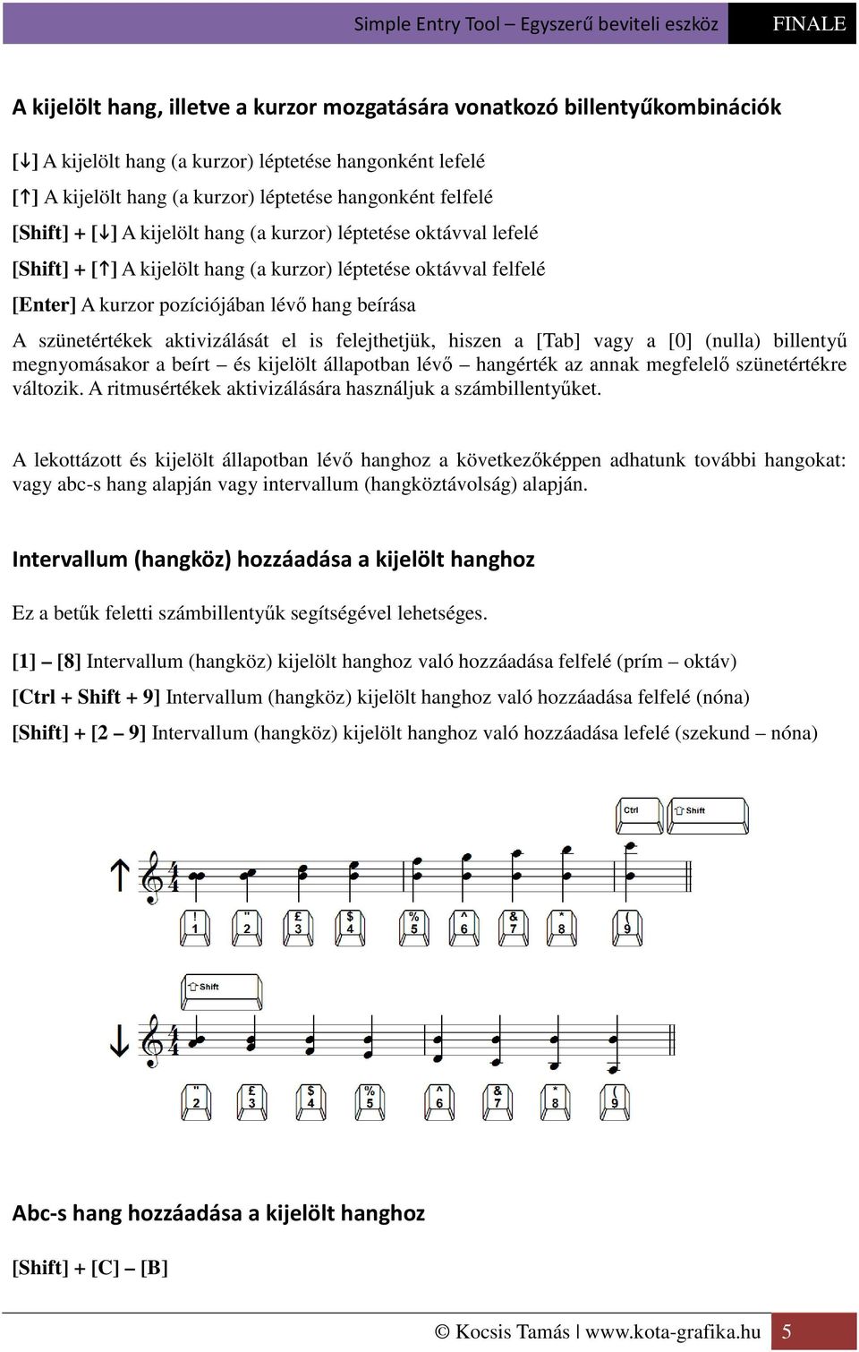 aktivizálását el is felejthetjük, hiszen a [Tab] vagy a [0] (nulla) billentyű megnyomásakor a beírt és kijelölt állapotban lévő hangérték az annak megfelelő szünetértékre változik.