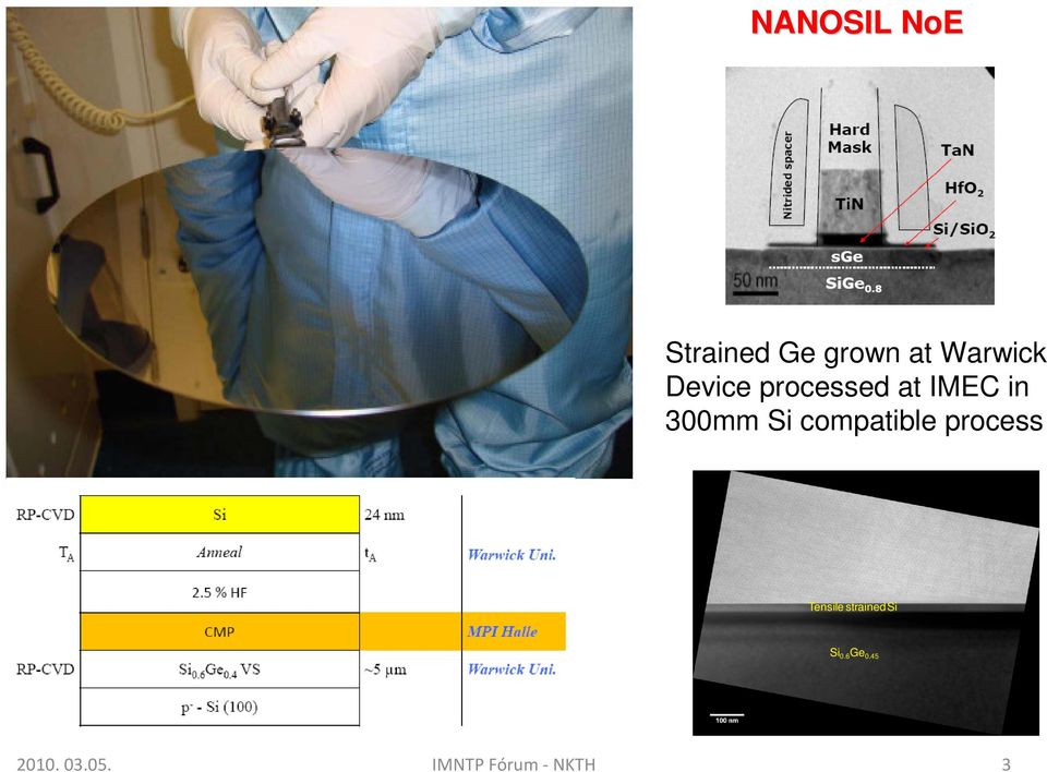 compatible process Tensile strained Si Si