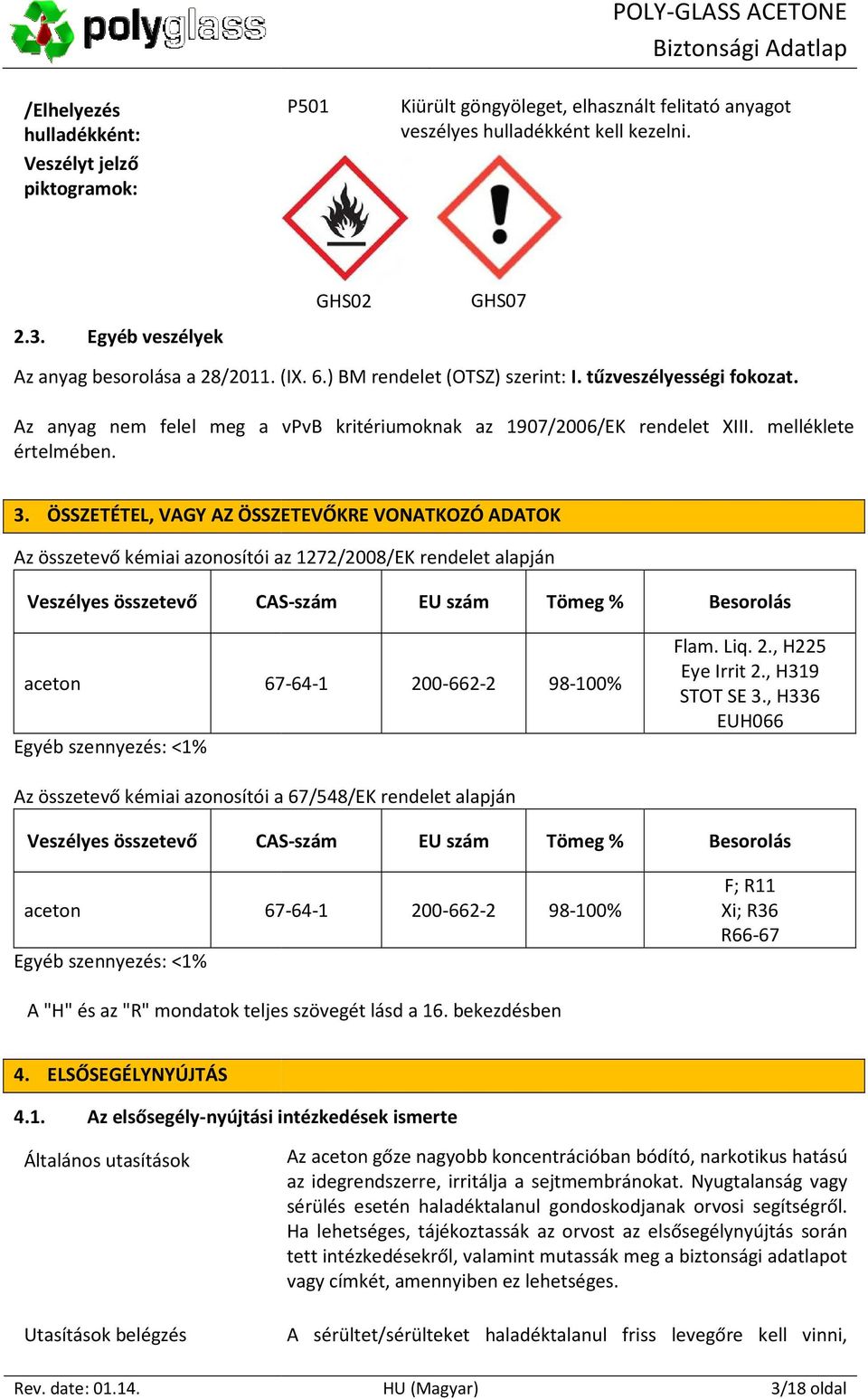 Az anyag nem felel meg a vpvb kritériumoknak az 1907/2006/EK 006/EK rendelet XIII. melléklete értelmében. 3.