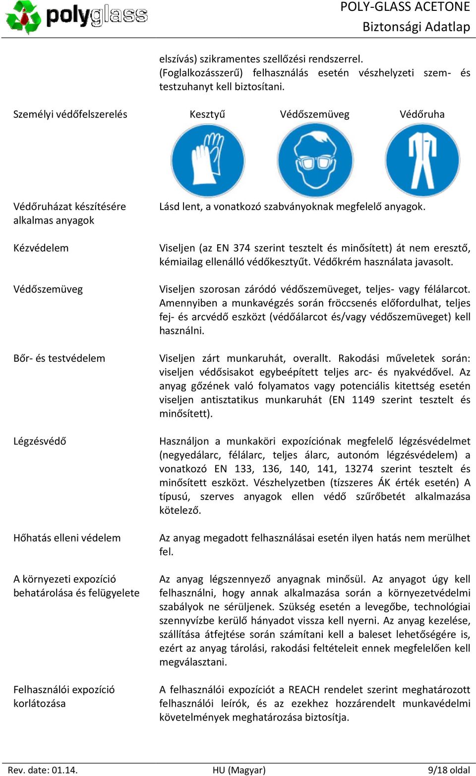behatárolása és felügyelete Felhasználói expozíció korlátozása Lásd lent, a vonatkozó szabványoknak megfelelő anyagok.