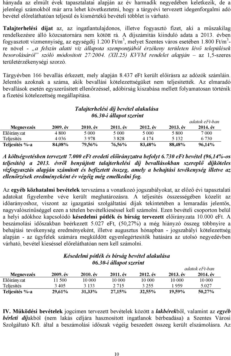 Talajterhelési díjat az, az ingatlantulajdonos, illetve fogyasztó fizet, aki a műszakilag rendelkezésre álló közcsatornára nem kötött rá. A díjszámítás kiinduló adata a 2013.