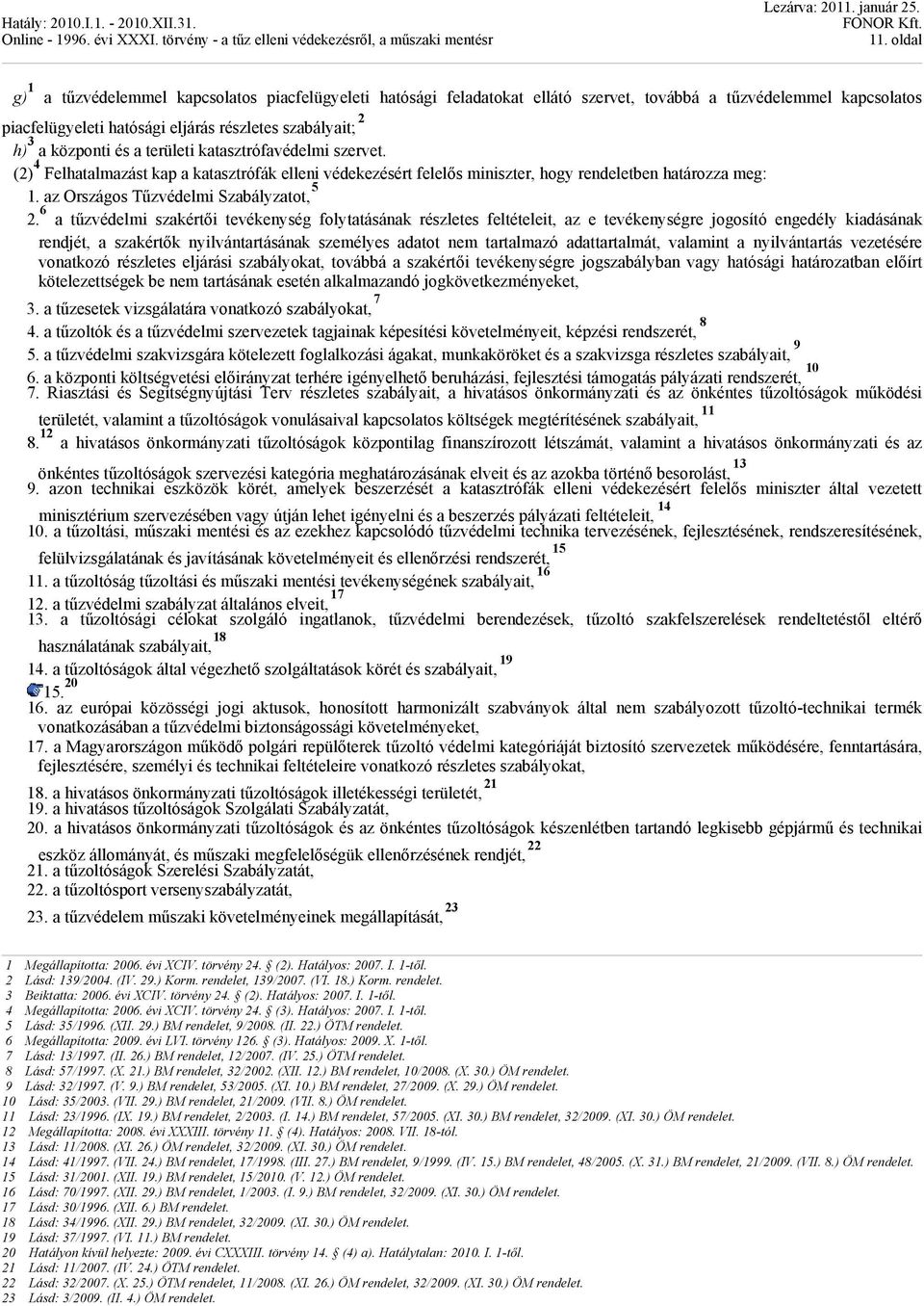 az Országos Tűzvédelmi Szabályzatot, 5 2.