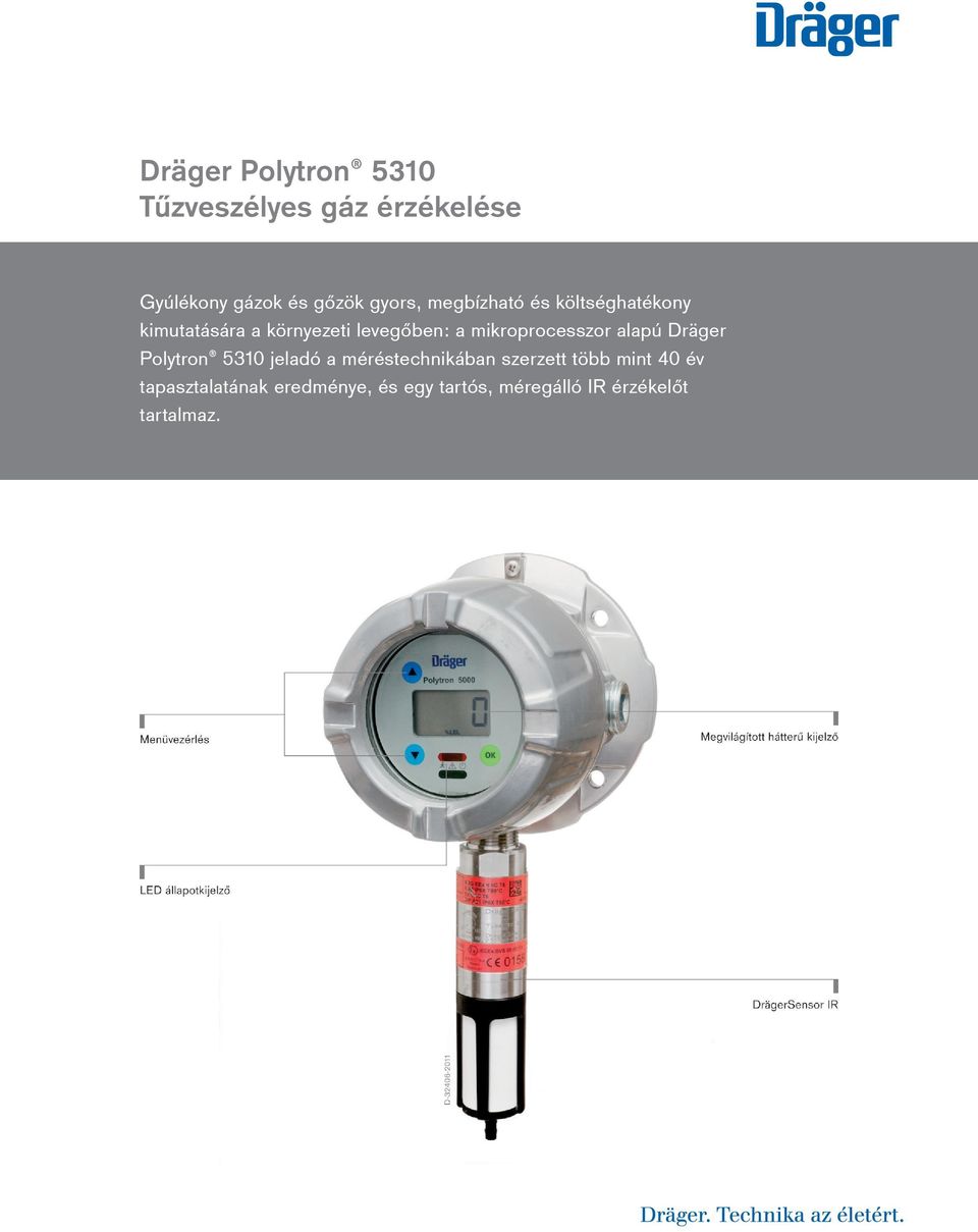 mikroprocesszor alapú Dräger Polytron 5310 jeladó a méréstechnikában szerzett