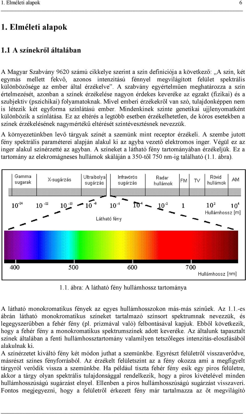 különbözősége az ember által érzékelve.