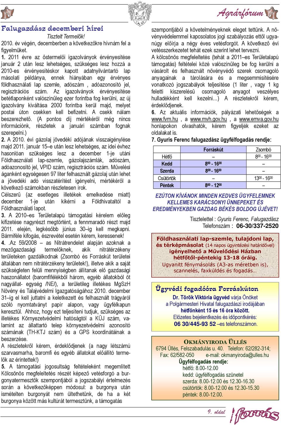 érvényes földhasználati lap szemle, adószám, adóazonosító jel, regisztrációs szám.