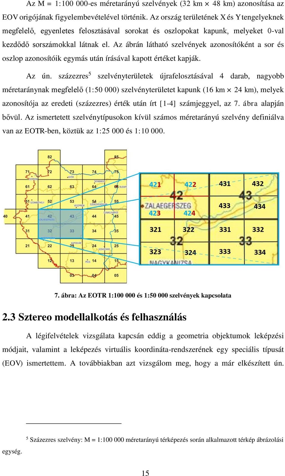 Az ábrán látható szelvények azonosítóként a sor és oszlop azonosítóik egymás után írásával kapott értéket kapják. Az ún.